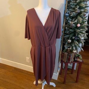 Mauve Low Cut Dress